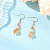 Round Natural Carnelian & Malaysia Jade & Cat Eye Beaded Necklace & Bracelet & Dangle Earring Sets SJEW-JS01331-4