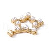 Brass Micro Pave Cubic Zirconia Pendants KK-B061-03G-3