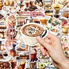 50Pcs Cartoon Coffee Paper Sticker STIC-C012-20-3