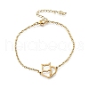 201 Stainless Steel Fox Link Bracelets BJEW-B128-05G-4