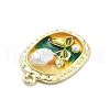 Alloy Enamel Pendants ENAM-R001-02G-02-2