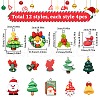SUNNYCLUE 48Pcs 12 Styles Christmas Theme Opaque Resin Pendants RESI-SC0005-66-2