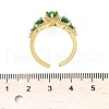 Brass Micro Pave Cubic Zirconia Adjustable Cuff Rings RJEW-C131-02G-5