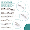 Unicraftale 24 Sets 6 Style 304 Stainless Steel Lobster Claw Clasps STAS-UN0044-84-5