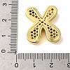 Rack Plating Brass Micro Pave Clear Cubic Zirconia Perdants KK-C067-11G-X-3