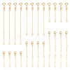 GOMAKERER 24Pcs 6 Style Brass Cable Chain Extender KK-GO0001-54-1