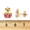 304 Stainless Steel Enamel Stud Earrings STAS-E502-01G-01-5