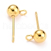 304 Stainless Steel Ball Post Stud Earring Findings STAS-Z035-02G-E-2