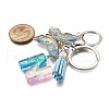 26Pcs Transparent Epoxy Resin & Transparent Acrylic & Faux Suede Tassel Keychain KEYC-JKC01202-14-5