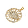 Brass Micro Pave Cubic Zirconia Pendants KK-S528-05G-2