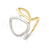 Brass Hollow Open Cuff Rings for Women RJEW-B062-12GP-1