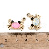 UV Plating Alloy with Mixed Color Glass Rhinestone Pendants FIND-M018-32G-3
