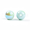 Electroplate Pearlized Glass Pearl Beads EGLA-T021-14B-05-2