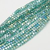 Electroplate Glass Beads Strands X-EGLA-D018-4x4mm-53-1