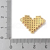 Brass Micro Pave Cubic Zirconia Heart Connector Charms KK-A252-28G-04-3