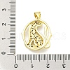 Brass Micro Pave Cubic Zirconia Pendants KK-K354-16F-G-3