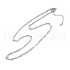 Rack Plating Brass Oval Link Chain Necklaces for Women NJEW-K382-16B-P-1