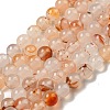 Natural Red Dendritic Agate Beads Strands G-A232-A02-02-2