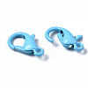 40Pcs Spray Painted Eco-Friendly Alloy Lobster Claw Clasps PALLOY-YW0001-24-NR-5