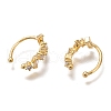Brass Cuff Earrings X-ZIRC-Z015-03G-2