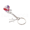3Pcs Glass Angel Pendant Keychain KEYC-MZ00038-03-4