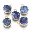 Natural Druzy Agate Pendants G-L566-A03-1
