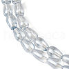 Electroplate Transparent Glass Beads Strands EGLA-TA0001-02B-4