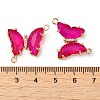 Brass Pave Faceted Glass Connector Charms X-FIND-Z020-04T-3