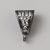 Brass Micro Pave Cubic Zirconia Tube Bails PHAR-WH0148-148B-1