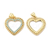 Brass Micro Pave Cubic Zirconia Pendants ZIRC-L103-022G-1