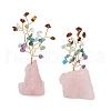 Natural Mixed Gemstone Chips Tree of Life Display Decorations AJEW-JD00015-03-2