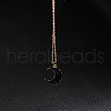 Crescent Moon Alloy Resin Pendant Necklaces WG568A9-01-1
