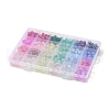 480Pcs 24 Colors Transparent Crackle Glass Beads Strand GLAA-D013-02-2