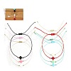 7Pcs Resin Cross Bead Braided Bracelets Sets with Card MP2804-5