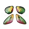 4Pcs Transparent Epoxy Resin Butterfly Wings Pendants RESI-C057-05A-1