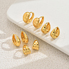 4 Pairs Classic Brass Hoop Earrings WV5565-3