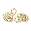 Brass Micro Pave Cubic Zirconia Pendants KK-Q775-05G-2