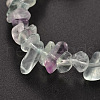 Chips Natural Fluorite Beaded Stretch Bracelets BJEW-JB01826-01-3