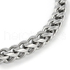 Non-Tarnish 304 Stainless Steel Wheat Chain Bracelets STAS-L692-001P-2