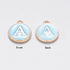 Initial Letter A~Z Alphabet Enamel Charms ENAM-X0018-02-2