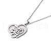 Non-Tarnish 304 Stainless Steel Pendant Necklaces NJEW-D047-03P-2
