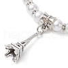 Glass Pearl Beaded Stretch Bracelets BJEW-JB09696-04-3