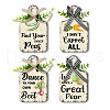 Wooden Pendant Decoration HJEW-WH0074-021-1