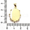Rack Plating Brass Micro Pave Cubic Zirconia Glue Photographic Paper Pendants KK-D343-03G-3