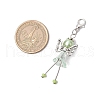 Trumpet Flower Angel Acrylic & Glass Pearl Pendant Decorations HJEW-JM03329-02-3