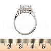 Adjustable 925 Sterling Silver Micro Pave Cubic Zirconia Cuff Rings for Women RJEW-F183-01A-01-5