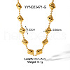 316L Surgical Stainless Steel Seashell Heart Link Chain Necklaces for Elegant European Style BF6500-4-1