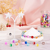 Two Tone Transparent Crackle Acrylic Beads CACR-TA0001-01-19