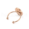 Stainless Steel Open Cuff Ring Findings FIND-WH0147-11B-KCG-2