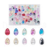 80Pcs 10 Colors Two Tone Transparent Spray Painted Glass Charms GLAA-TA0001-15-1